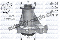 Vodní pumpa DOLZ M176 - DAEWOO, MERCEDES-BENZ, SSANGYONG