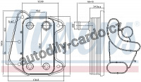 Chladič motorového oleje NISSENS 90622