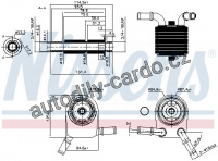 Olejový chladič, motorový olej NISSENS  90849