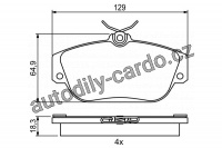 Sada brzdových destiček BOSCH (BO 0986424016)