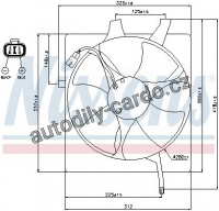 Ventilátor chladiče klimatizace NISSENS 85047