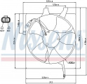 Ventilátor chladiče klimatizace NISSENS 85047