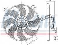 Ventilátor chladiče NISSENS 85779