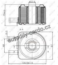 Olejový chladič, motorový olej NRF - (31735)