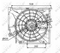 Větrák, chlazení motoru NRF 47026