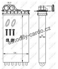 Výměník tepla, vnitřní vytápění NRF 54332