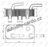 Olejový chladič, motorový olej NRF - (31239)