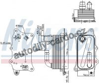 Chladič motorového oleje NISSENS 90918