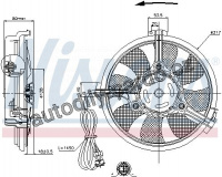 Ventilátor chladiče klimatizace NISSENS 85519