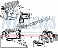 Chladič motorového oleje NISSENS 90924