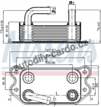 Chladič motorového oleje NISSENS 90714