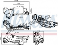 Chladič motorového oleje NISSENS 90930