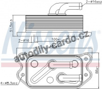 Chladič motorového oleje NISSENS 90716