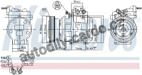 Kompresor klimatizace NISSENS 890067