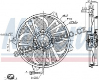 Ventilátor chladiče NISSENS 85605