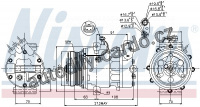 Kompresor klimatizace NISSENS 89037