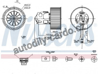 Vnitřní ventilátor NISSENS 87240