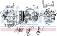 Kompresor klimatizace NISSENS 89404