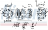 Kompresor klimatizace NISSENS 89404