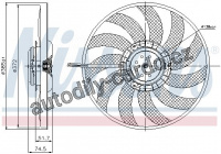 Ventilátor chladiče NISSENS 85638