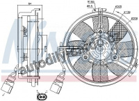 Ventilátor chladiče NISSENS 85639