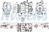 Kompresor klimatizace NISSENS 89049