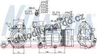 Kompresor klimatizace NISSENS 89051