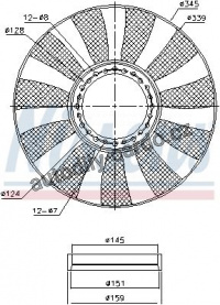 Ventilátor chladiče NISSENS 85664