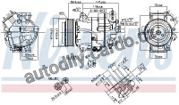 Kompresor klimatizace NISSENS 890267