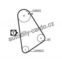Rozvodový řemen GATES (GT 5123) - VW