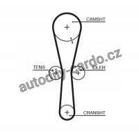 Rozvodový řemen GATES (GT 5465XS) - HONDA, ROVER