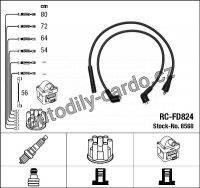 Sada kabelů pro zapalování NGK RC-FD824 - FORD