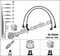 Sada kabelů pro zapalování NGK RC-FD830 - FORD