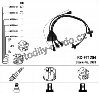 Sada kabelů pro zapalování NGK RC-FT1204 - FIAT