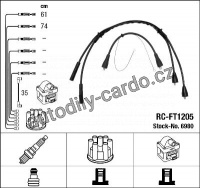 Sada kabelů pro zapalování NGK RC-FT1205 - FIAT