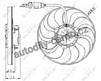 Větrák, chlazení motoru NRF 47381