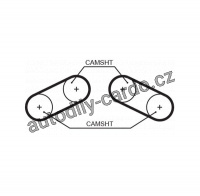 Sada rozvodového řemene GATES (GT K015527XS) - MG, ROVER