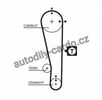 Sada rozvodového řemene GATES (GT K025283XS) - HYUNDAI