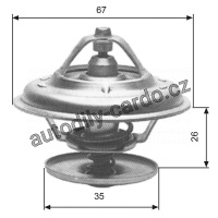 Termostat GATES (GT TH11680G1) - AUDI, BMW, MERCEDES-BENZ