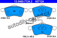 Sada brzdových destiček ATE 13.0460-7124 (AT 607124) - VW