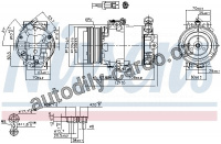 Kompresor klimatizace NISSENS 89042