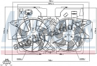 Ventilátor chladiče NISSENS 85278