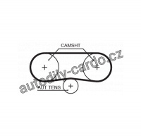 Rozvodový řemen GATES (GT 5516XS) - AUDI, SEAT, ŠKODA, VW