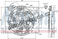 Ventilátor chladiče klimatizace NISSENS 85186