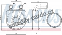 Chladič motorového oleje NISSENS 90650