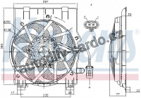 Ventilátor chladiče klimatizace NISSENS 85197