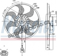 Ventilátor chladiče NISSENS 85805