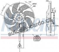 Ventilátor chladiče NISSENS 85806