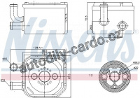 Chladič motorového oleje NISSENS 90654