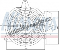 Ventilátor chladiče klimatizace NISSENS 85266